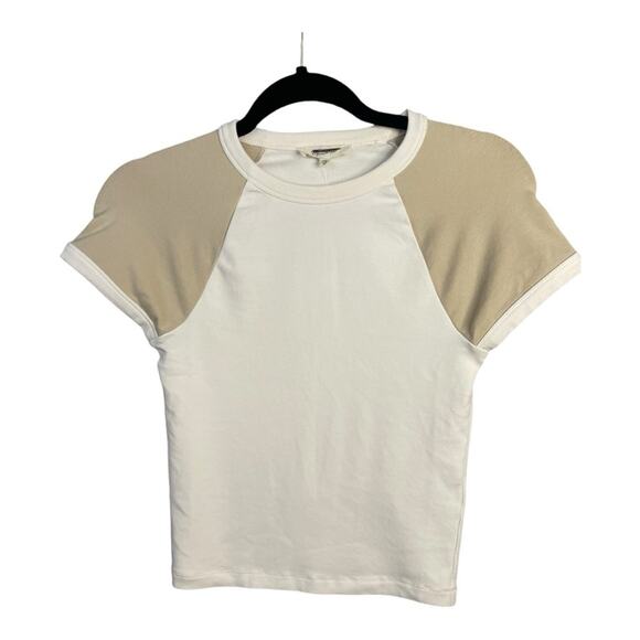 Madewell Raglan-Sleeve Baby Tee in Antique Cream Size XS NWT - Picture 4 of 10
